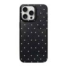 For iPhone 16 Pro Dopamine Polka Dots Silicone Phone Case(Black) - 1