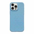 For iPhone 16 Pro Dopamine Polka Dots Silicone Phone Case(Blue) - 1