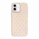 For iPhone 16 Plus Dopamine Polka Dots Silicone Phone Case(White) - 1