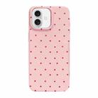 For iPhone 16 Plus Dopamine Polka Dots Silicone Phone Case(Pink) - 1