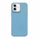 For iPhone 16 Plus Dopamine Polka Dots Silicone Phone Case(Blue) - 1