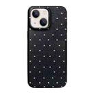 For iPhone 15 Plus Dopamine Polka Dots Silicone Phone Case(Black) - 1