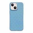 For iPhone 15 Plus Dopamine Polka Dots Silicone Phone Case(Blue) - 1