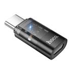 hoco UA36D USB-C / Type-C Male to 8 Pin Female OTG Transparent Adapter(Black) - 1