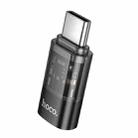 hoco UA36D USB-C / Type-C Male to 8 Pin Female OTG Transparent Adapter(Black) - 2