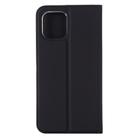 For iPhone 12 mini Ultra-thin Plain Magnetic TPU + PU Leather Case with Holder & Card Slot(Black) - 2