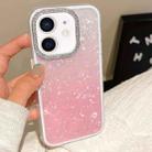 For iPhone 12 Gradient Shell Texture 3 in 1 Phone Case(Pink) - 1