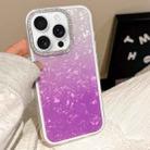 For iPhone 12 Pro Max Gradient Shell Texture 3 in 1 Phone Case(Purple) - 1