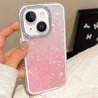 For iPhone 14 Gradient Shell Texture 3 in 1 Phone Case(Pink) - 1