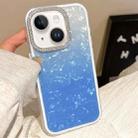 For iPhone 14 Gradient Shell Texture 3 in 1 Phone Case(Blue) - 1