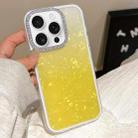 For iPhone 15 Pro Gradient Shell Texture 3 in 1 Phone Case(Yellow) - 1