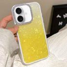 For iPhone 16 Gradient Shell Texture 3 in 1 Phone Case(Yellow) - 1