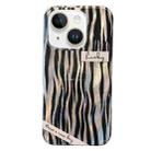 For iPhone 14 Double-sided IMD Laser TPU Phone Case(Zebra Texture) - 1