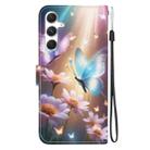 For Samsung Galaxy A35 5G Crystal Texture Colored Drawing Leather Phone Case(Butterfly Love Flower) - 3