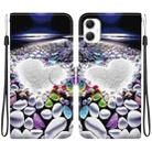 For Samsung Galaxy A06 Crystal Texture Colored Drawing Leather Phone Case(Heart Shaped) - 1