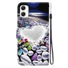 For Samsung Galaxy A06 Crystal Texture Colored Drawing Leather Phone Case(Heart Shaped) - 3