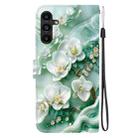 For Samsung Galaxy A15 Crystal Texture Colored Drawing Leather Phone Case(Jade Flowers) - 3
