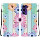 For Samsung Galaxy A16 Crystal Texture Colored Drawing Leather Phone Case(Sunflowers) - 1