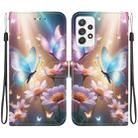For Samsung Galaxy A53 5G Crystal Texture Colored Drawing Leather Phone Case(Butterfly Love Flower) - 1