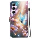 For Samsung Galaxy A55 5G Crystal Texture Colored Drawing Leather Phone Case(Butterfly Love Flower) - 3