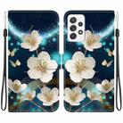 For Samsung Galaxy A73 5G Crystal Texture Colored Drawing Leather Phone Case(Magnolia) - 1
