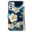 For Samsung Galaxy A73 5G Crystal Texture Colored Drawing Leather Phone Case(Magnolia) - 3