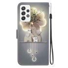 For Samsung Galaxy A73 5G Crystal Texture Colored Drawing Leather Phone Case(Elephants) - 3