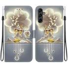 For Samsung Galaxy A14 5G Crystal Texture Colored Drawing Leather Phone Case(Sika Deer) - 1