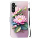 For Samsung Galaxy A34 5G Crystal Texture Colored Drawing Leather Phone Case(Lotus) - 3
