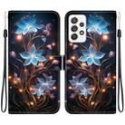 For Samsung Galaxy A52 4G / 5G Crystal Texture Colored Drawing Leather Phone Case(Little Lantern Flower) - 1
