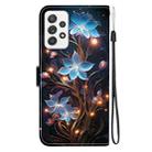 For Samsung Galaxy A52 4G / 5G Crystal Texture Colored Drawing Leather Phone Case(Little Lantern Flower) - 3