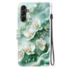 For Samsung Galaxy A54 5G Crystal Texture Colored Drawing Leather Phone Case(Jade Flowers) - 3