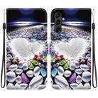 For Samsung Galaxy A54 5G Crystal Texture Colored Drawing Leather Phone Case(Heart Shaped) - 1