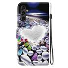 For Samsung Galaxy A54 5G Crystal Texture Colored Drawing Leather Phone Case(Heart Shaped) - 3