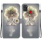 For Samsung Galaxy A21s Crystal Texture Colored Drawing Leather Phone Case(Elephants) - 1