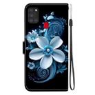 For Samsung Galaxy A21s Crystal Texture Colored Drawing Leather Phone Case(Black Orchid) - 3