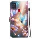 For Samsung Galaxy A21s Crystal Texture Colored Drawing Leather Phone Case(Butterfly Love Flower) - 3