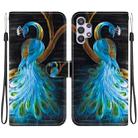For Samsung Galaxy A32 5G Crystal Texture Colored Drawing Leather Phone Case(Peacock) - 1