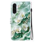 For Samsung Galaxy A26 5G Crystal Texture Colored Drawing Leather Phone Case(Jade Flowers) - 3