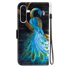 For Samsung Galaxy A36 / A56 5G Crystal Texture Colored Drawing Leather Phone Case(Peacock) - 3