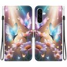 For Samsung Galaxy A36 / A56 5G Crystal Texture Colored Drawing Leather Phone Case(Butterfly Love Flower) - 1