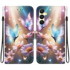 For Samsung Galaxy A25 5G Crystal Texture Colored Drawing Leather Phone Case(Butterfly Love Flower) - 1