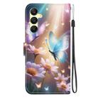 For Samsung Galaxy A25 5G Crystal Texture Colored Drawing Leather Phone Case(Butterfly Love Flower) - 3