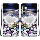 For Samsung Galaxy A25 5G Crystal Texture Colored Drawing Leather Phone Case(Heart Shaped) - 1