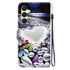 For Samsung Galaxy A25 5G Crystal Texture Colored Drawing Leather Phone Case(Heart Shaped) - 3