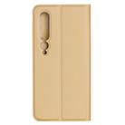 For Xiaomi Mi 10 5G Ultra-thin Plain Magnetic TPU + PU Leather Case with Holder & Card Slot(Gold) - 2