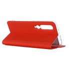 For Xiaomi Mi 10 5G Ultra-thin Plain Magnetic TPU + PU Leather Case with Holder & Card Slot(Red) - 3