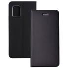 For Xiaomi Mi 10 Lite 5G Ultra-thin Plain Magnetic TPU + PU Leather Case with Holder & Card Slot(Black) - 1