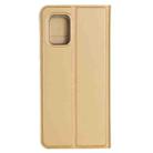 For Xiaomi Mi 10 Lite 5G Ultra-thin Plain Magnetic TPU + PU Leather Case with Holder & Card Slot(Gold) - 2