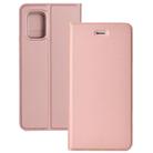 For Xiaomi Mi 10 Lite 5G Ultra-thin Plain Magnetic TPU + PU Leather Case with Holder & Card Slot(Rose Gold) - 1